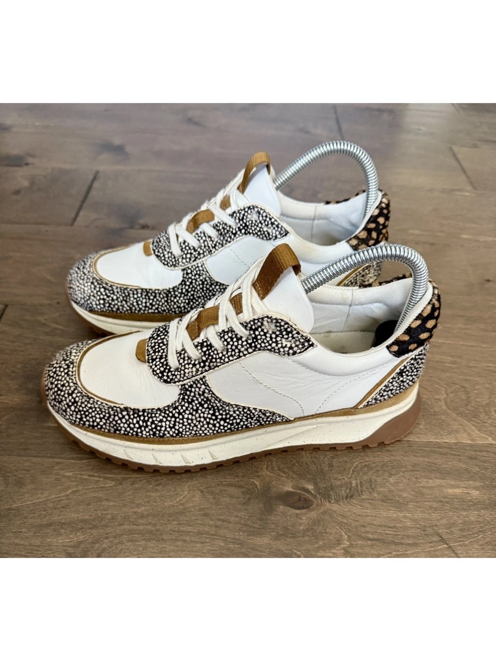 Madewell Kickoff Trainer Sneakers Size 7.5 Fur Dyed Calf Hair Tennis Shoes